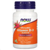 NOW Foods Chewable Vitamin D-3 Natural Mint 5.000 IU 120 Chewables 733739003584