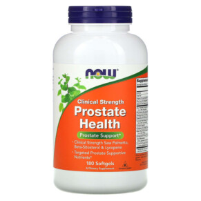 NOW Foods Clinical Strength Prostate Health 180 Softgels 733739033499