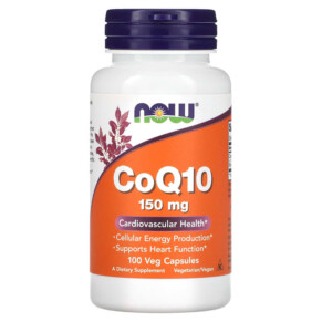 NOW Foods CoQ10 150 mg 100 Veg Capsules 733739032188