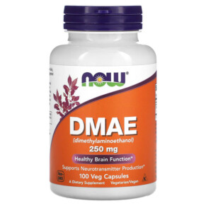 NOW Foods DMAE 250 mg 100 Veg Capsules 733739030900