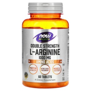 NOW Foods Double Strength L-Arginine 1.000 mg 60 Tablets 733739000255
