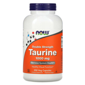 NOW Foods Double Strength Taurine 1.000 mg 250 Veg Capsules 733739001436