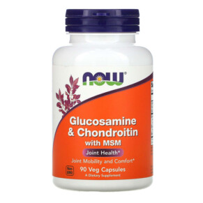 NOW Foods Glucosamine & Chondroitin with MSM 90 Capsules 733739031709