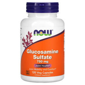 NOW Foods Glucosamine Sulfate 750 mg 120 Veg Capsules 733739032355