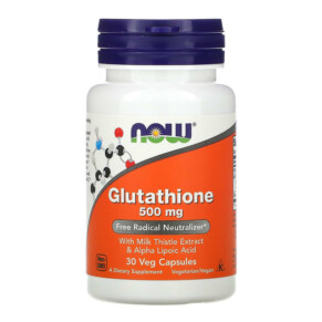 NOW Foods Glutathione 500 mg 30 Veg Capsules 733739001757