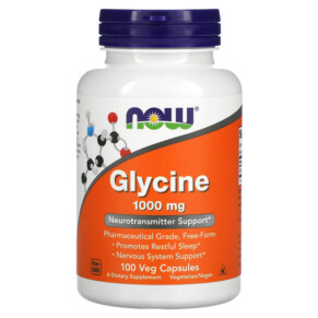 NOW Foods Glycine 1.000 mg 100 Veg Capsules 733739001078