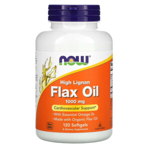 NOW Foods High Lignan Flax Oil 1.000 mg 120 Softgels 733739017802