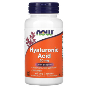 NOW Foods Hyaluronic Acid 50 mg 60 Veg Capsules 733739031563