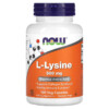 NOW Foods L-Lysine 500 mg 100 Veg Capsules 733739001108