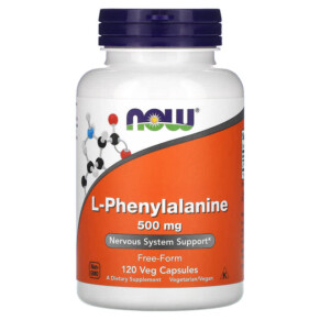 NOW Foods L-Phenylalanine 500 mg 120 Veg Capsules 733739001320
