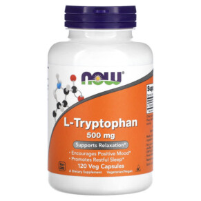 NOW Foods L-Tryptophan 500 mg 120 Veg Capsules 733739001672