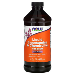 NOW Foods Liquid Glucosamine & Chondroitin with MSM 16 fl oz (473 ml) 733739031754