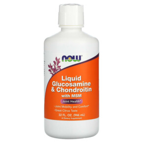 NOW Foods Liquid Glucosamine & Chondroitin with MSM Citrus 32 fl oz (946 ml) 733739031778
