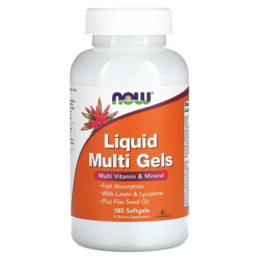 NOW Foods Liquid Multi Gels 180 Softgels 733739038173