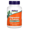 NOW Foods Magnesium & Calcium 100 Tablets 733739012777