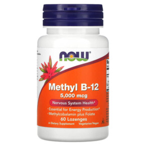 NOW Foods Methyl B-12 5.000 mcg 60 Lozenges 733739004963