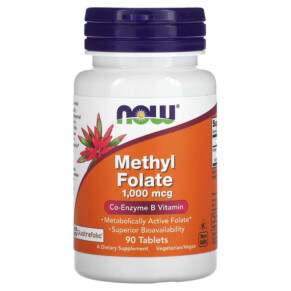 NOW Foods Methyl Folate 1.000 mcg 90 Tablets 733739004918