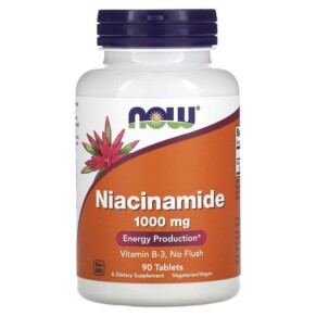 NOW Foods Niacinamide 1.000 mg 90 Tablets 733739004512