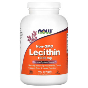 NOW Foods Non-GMO Lecithin 1.200 mg 400 Softgels 733739022141