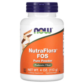 NOW Foods NutraFlora FOS Pure Powder 4 oz (113 g) 733739029423