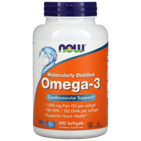 NOW Foods Omega-3 180 EPA /120 DHA 200 Softgels 733739016522