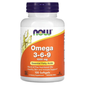 NOW Foods Omega 3-6-9 1.000 mg 100 Softgel 733739018359