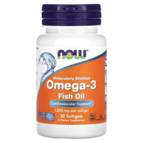 NOW Foods Omega-3 Fish Oil 500 mg 30 Softgels 733739016492