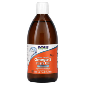 NOW Foods Omega-3 Fish Oil Lemon Flavored 16.9 fl oz (500 ml) 733739016607