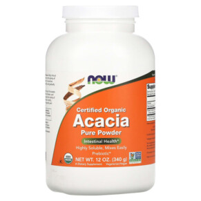 NOW Foods Organic Acacia Pure Powder 12 oz (340 g) 733739059055