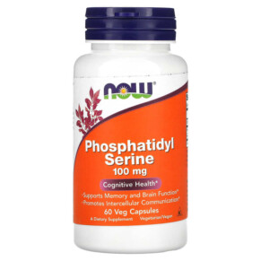 NOW Foods Phosphatidyl Serine 100 mg 60 Veg Capsules 733739023803