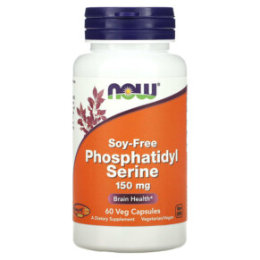 NOW Foods Phosphatidyl Serine Soy-Free 150 mg 60 Veg Capsules 733739023896