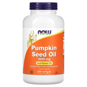 NOW Foods Pumpkin Seed Oil 1.000 mg 200 Softgels 733739018434