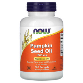 NOW Foods Pumpkin Seed Oil 500 mg 100 Softgels 733739018403