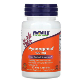 NOW Foods Pycnogenol 100 mg 60 Veg Capsules 733739032676