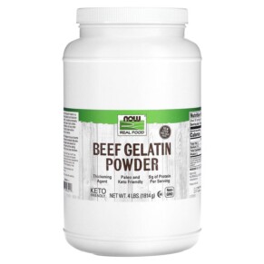 NOW Foods Real Food Beef Gelatin Powder 4 lbs (1.814 g) 733739065117