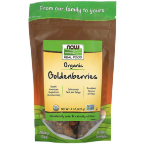 NOW Foods Real Food Certified Organic Golden Berries 8 oz (227 g) 733739056986
