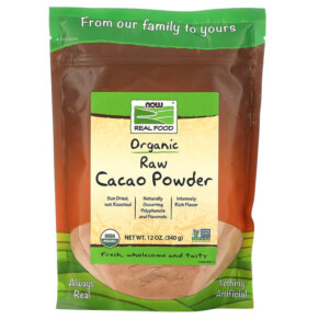 NOW Foods Real Food Organic Raw Cacao Powder 12 oz (340 g) 733739066787