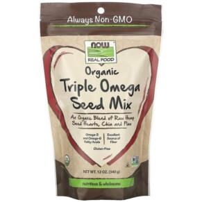 NOW Foods Real Food Organic Triple Omega Seed Mix 12 oz (340 g) 733739063236