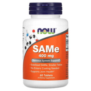 NOW Foods SAMe 400 mg 60 Tablets 733739001412