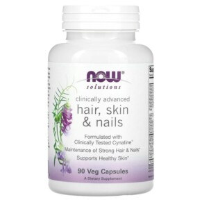 NOW Foods Solutions Clinically Advanced Hair Skin & Nails 90 Veg Capsules 733739033734