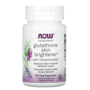 NOW Foods Solutions Glutathione Skin Brightener 30 Veg Capsules 733739033789
