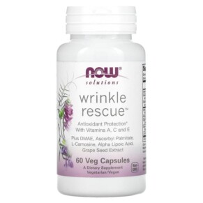 NOW Foods Solutions Wrinkle Rescue 60 Veg Capsules 733739033673