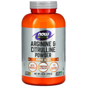 NOW Foods Sports Arginine & Citrulline Powder 12 oz (340 g) 733739002044