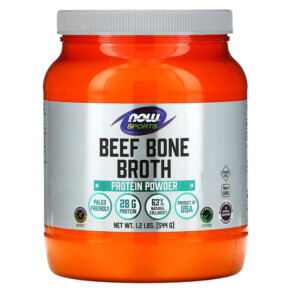NOW Foods Sports Beef Bone Broth Protein Powder 1.2 lbs (544 g) 733739019608