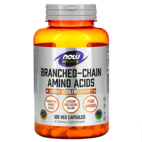 NOW Foods Sports Branched-Chain Amino Acids 120 Veg Capsules 733739000538