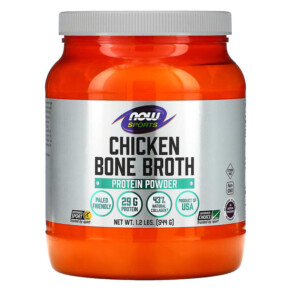 NOW Foods Sports Chicken Bone Broth Protein Powder 1.2 lbs (544 g) 733739019622