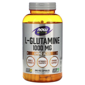 NOW Foods Sports L-Glutamine 1.000 mg 240 Veg Capsules 733739000910