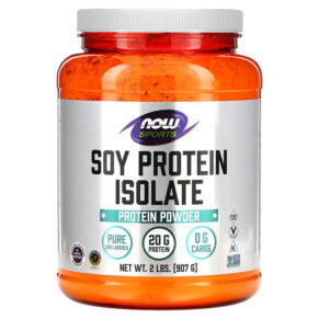 NOW Foods Sports Soy Protein Isolate Pure Unflavored 2 lbs (907 g) 733739021526