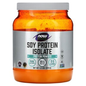 NOW Foods Sports Soy Protein Isolate Unflavored 1.2 lbs (544 g) 733739021564