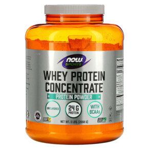 NOW Foods Sports Whey Protein Concentrate Protein Powder Unflavored 5 lbs (2268 g) 733739022998